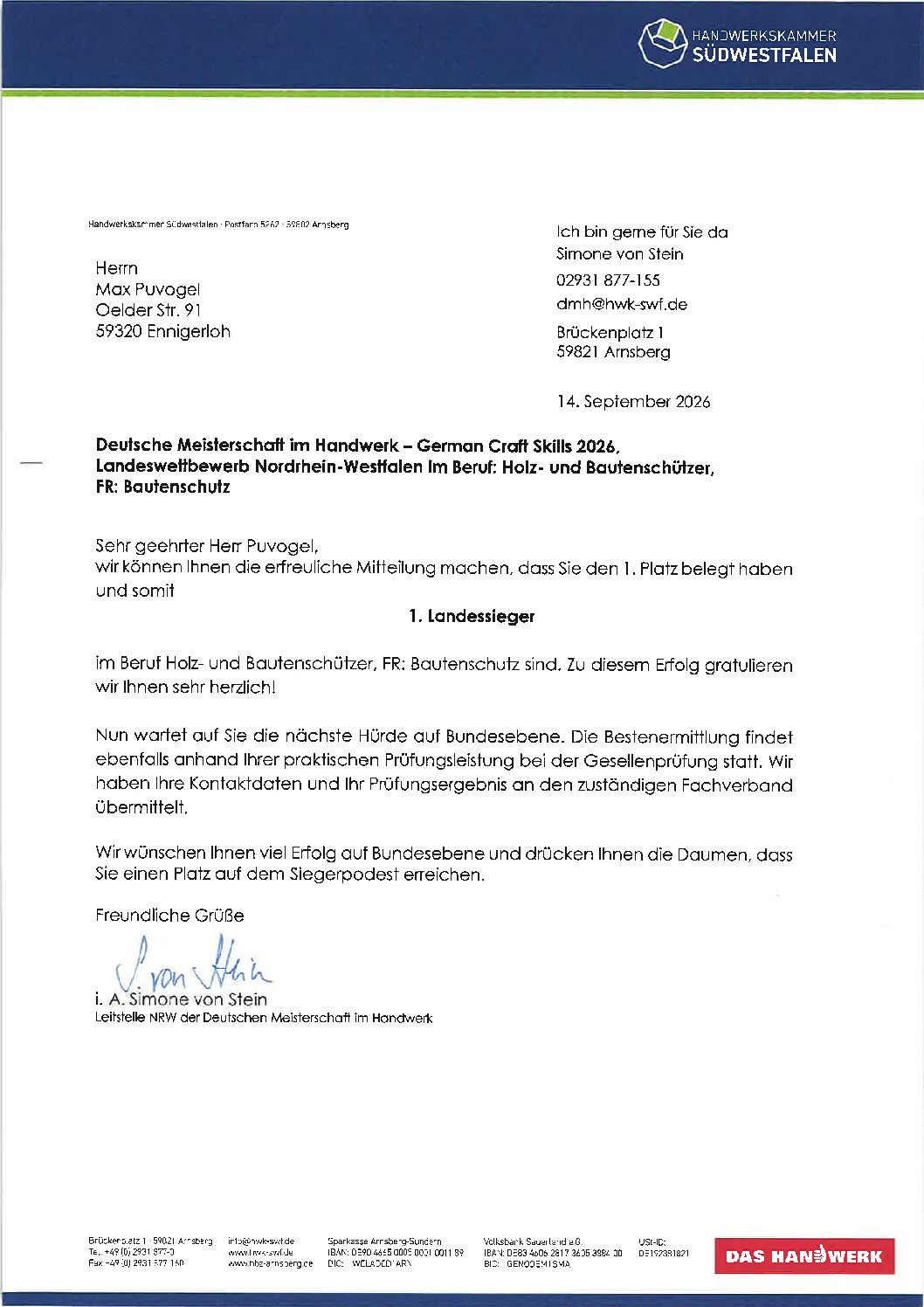 1. Landessieger